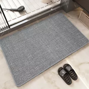 Ultra Thin Bath Mat with Rubber Backing, Non-Slip Super Absorbent Bathroom Rug, - Picture 1 of 9