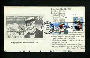 Ranto Cachet US FDC #2998 on C118 Rickenbacker Langley aviation airmail 1995 - Picture 1 of 2
