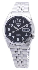 Seiko 5 Automatic 21 Jewel Black Dial Day/Date Analog SNK381K1 30M Mens Watch