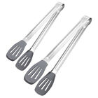 2 Pcs Stainless Steel Food Tongs Self Serve Accessories Bread Tools