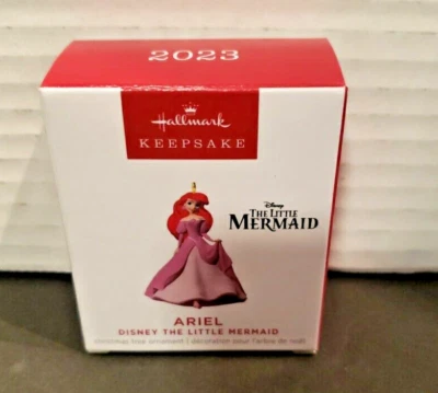 The Little Mermaid ARIEL Ornament Miniature Mini Hallmark Keepsake 2023 Disney