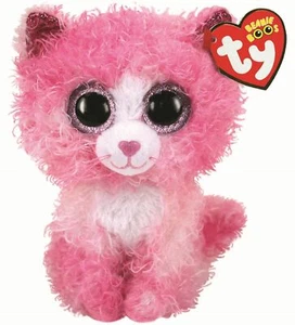 Ty Glubschi´s Beanie Boo´s Katze @ REAGAN @ pink mit Locken med. ca. 22 cm - Bild 1 von 3