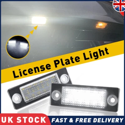 2x Rear Licence Number Plate Light Lamps Led Bulb for Vw Passat Caddy 3B5943021E - Image 1 of 4