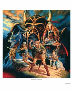 Dragonlance Saga The First Painting D&D AD&D Litografia Autografata - Picture 1 of 1