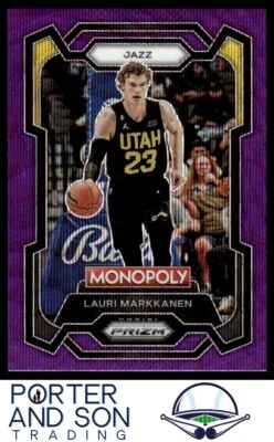 Lauri Markkanen 2023-24 Panini Prizm Monopoly Purple #85 Utah Jazz - Image 1 of 2