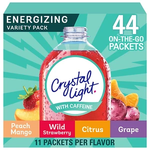 Crystal Light Energizing Variety Pack with Caffeine 4 Flavors Drink Mix 44-CT - Picture 1 of 5