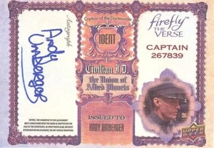 Upper Deck Firefly The Verse AU Andy Umberger As Captain Actor Autograph Card! - Picture 1 of 1