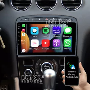 Radio Android 12 CarPlay estéreo GPS NAVEGACIÓN WiFi para Peugeot 308 408 2010-2016 - Imagen 1 de 17