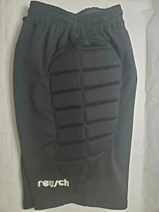 Reusch Soccer Goalie Short Padded Shorts Adult Medium Black Spellout - Picture 1 of 9