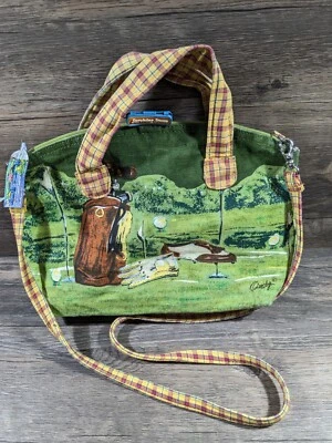 Anne Ormsby Golf Theme Surviving Stress Women's Crossbody Soft  Zipper Purse Bag - Image 1 of 4
