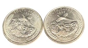 # C2951 SOUTH DAKOTA STATEHOOD QUARTERS, P & D from MINT ROLLS - Picture 1 of 2