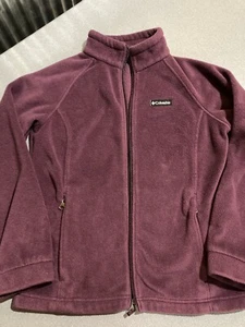 Columbia Full Zip Purple Fleece Jacket Youth Girls Size Large (14-16) - Picture 1 of 8