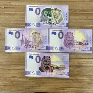 Euro Souvenir Banknote set of 4 Saudi Arabia Abdulaziz Faisal Kings - Picture 1 of 2