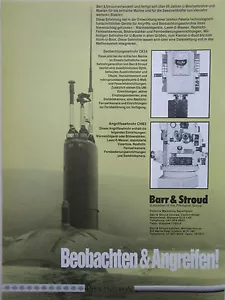 10/1984 PUB BARR & STROUD PILKINGTON U-BOOT U-BOOT PERISCOPE DEUTSCHE ANZEIGE - Bild 1 von 1