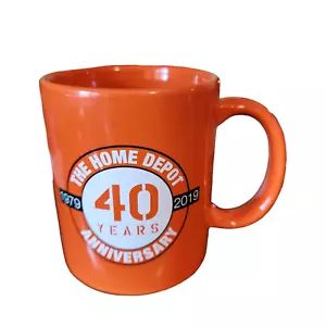 The Home Depot Anniversary Mug Logo Improvement Building Orange Ceramic 40 Years - Picture 1 of 8