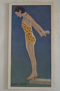 Beauties of Today Vintage 1938 Pre WWII Godfrey Phillips Card Diane Cook