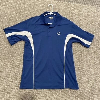 Indianapolis Colts Equipo NFL Ropa Polo Golf Camisa L Absorbe Humedad Usada en Excelente Condición Foto 1 de 4