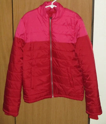 p. s. de Aeropostale Chaqueta acolchada ligera de nailon bloque de color rojo 10 para niña Foto 1 de 4