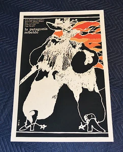 Póster original de la película serigrafía cubana 1976. La Patagonia Rebelde. Arte argentino. - Imagen 1 de 3