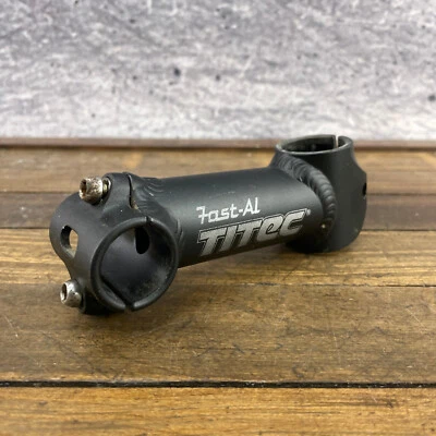 Vintage Titec Fast Al Stem 1 1/8 in Threadless 25.4 mm MTB 110 mm Black 90s - Image 1 of 4