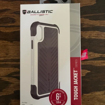 Funda de teléfono balística iPhone XS serie chaqueta resistente resistente, a prueba de golpes, gris Foto 1 de 4