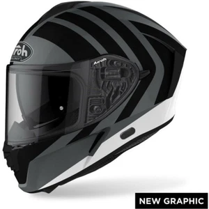 Integral Helm Motorrad Doppelt Visier Airoh Spark Treppe Grau Schwarz Matt L - Bild 1 von 1
