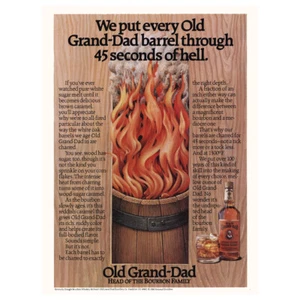 1986 Old Grand-Dad: Every Barrel 45 Seconds of Hell Vintage Print Ad - Picture 1 of 1