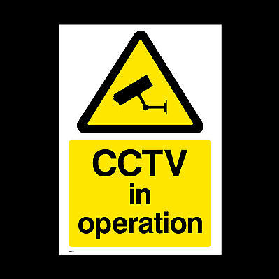 CCTV Sign, Sticker - All Sizes & Materials - Security, Camera, Warning  (MISC11) • 0.99£
