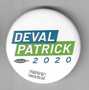 Official Deval Patrick Presidential Campaign Button from 2020 - Picture 1 of 1