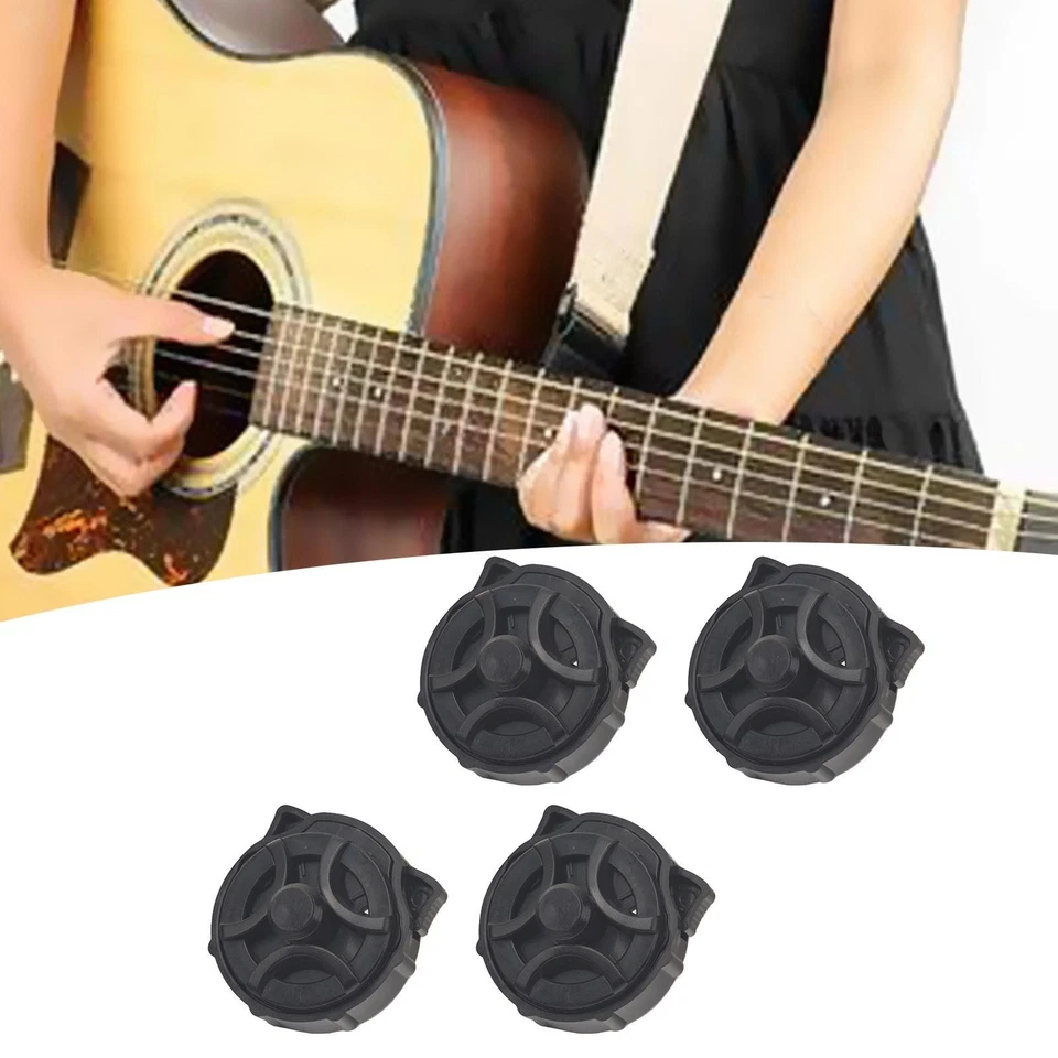 Juego de 4 cerraduras de correa de guitarra fácil instalación regalo cambio rápido cerraduras de correa Foto 1 de 4