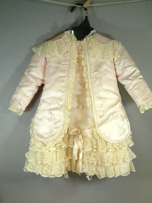 Artist Reproduction Silk & Lace (as is) Doll Dress for 28-30" Bisque Head Doll - Image 1 of 4