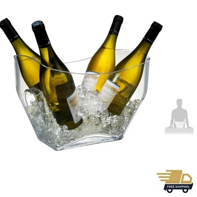 Bañera de bebidas acrílica cristalina con capacidad de 8,75 cuartos de galón para entretenimiento Foto 1 de 4