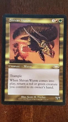 Shivan Wurm Planeshift EX/LP #124 MTG Magic the Gathering Creature Rare Wurm - Image 1 of 4