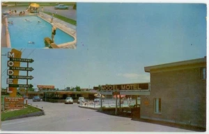 Amarillo Texas Model Motel Route 66 años 50 remitente alojado allí - marrón/parra mgrs - Imagen 1 de 2