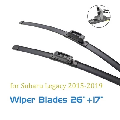 2,For Subaru Legacy 2015-2019 Windshield Wiper Blades 26 17 Front J-hook - Image 1 of 4