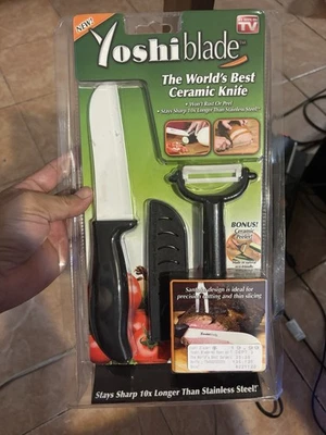Yoshi Blade Worlds Best Ceramic Knife w/ Bonus Peeler As Seen On TV *Brand New* - Image 1 of 4