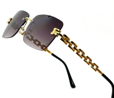 GAFAS DE SOL PARA HOMBRE DISEÑADOR CUADRADAS RETRO TONOS DORADOS ESTILO DISEÑADOR MODA HIPHOP Foto 1 de 4