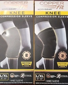 2er-Set COPPER FIT WORKGEAR KNIE KOMPRESSIONSMANSCHETTE PROFIQUALITÄT L/XL - Bild 1 von 2