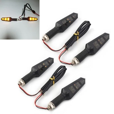 4Pcs Motorcycle LED Turn Signal Blinker Light Lamp Indicator Scooter Universal - Image 1 of 4
