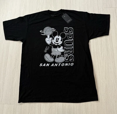 NWT Junk Food x Disney San Antonio Spurs Mickey ‘Baller’ Shirt Lg NBA Wembanyama - Image 1 of 4