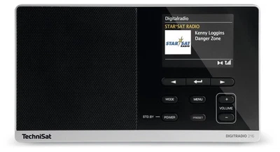 TechniSat DigitRadio 216 DAB+, FM Radio Tragbar Schwarz, Silber
