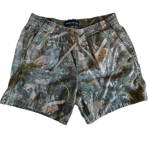 Abercrombie & Fitch Herren 6” Court Short | Größe: Med | Olivgrün Camouflage Baumwolle - Bild 1 von 9