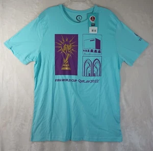 FIFA WM 2022 Katar himmelblau NEU Etikett XL T-Shirt offizielle Lizenz schneller Versand - Bild 1 von 14