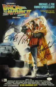 Michael J Fox/Christopher Lloyd Sign/Auto 11x17 Movie Poster JSA/BAS 173670 - Picture 1 of 3