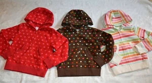 Gymboree CUPCAKE CUTIE Hoodie Red Brown Dot Multi-Stripe NWT Choice 8 9 - Picture 1 of 5