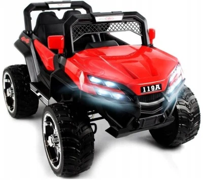 Buggy x2 4x4 - 180W, Eva Räder, Kinderauto Kinderfahrzeug Kinder Elektroauto Rot - Bild 1 von 4