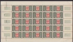 MONACO # J38A Bogen portofrei Top Wert des Satzes 1957 100F postfrisch NH schön!! - Bild 1 von 2