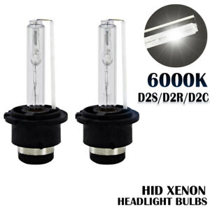 2x D2S 35W 6000K HID Xenon Replacement Low/High Beam Headlight Lamp Bulbs White