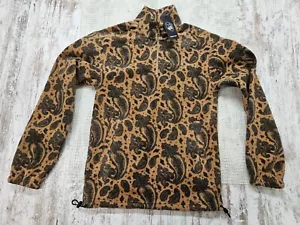 Original Use Women's Paisley Fleece Jacket Full Zip Pockets Size XS Brown - Picture 1 of 10