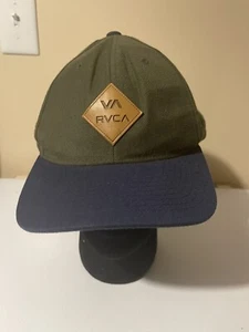 Blue/green Rvca Hat With Brown SnapBack Hat. Embroider Patch - Adult Sized - Picture 1 of 9